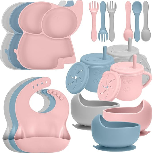 24 Pack Silicone Baby Feeding Set – 6+ Months